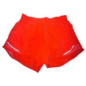 Lululemon Hotty Hot HR Short 6 Orange 2.5 Lined Running Athletic Gym Activewear